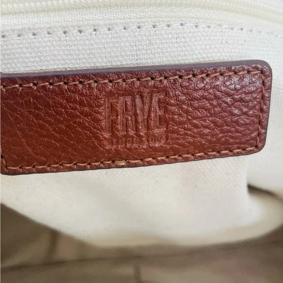 Frye Ari Cognac Leather Crossbody Bag - Picture 12 of 14